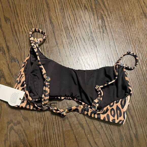 Swiminista Play Leopard Bandeau Style Swim Top, S NWT - Picture 2 of 6